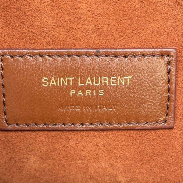 9566958 12 Saint Laurent Paris Toy Shopping Leather Tote Bag Brown