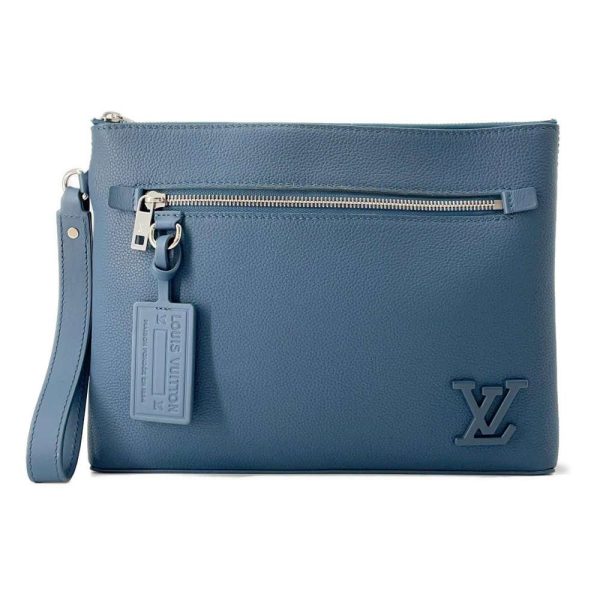 9567443 01 Louis Vuitton Pochette IPAD Pouch clutch bag Blue