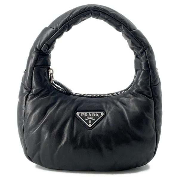 9571419 01 Prada Padded Nappa 2way Shoulder Bag Black