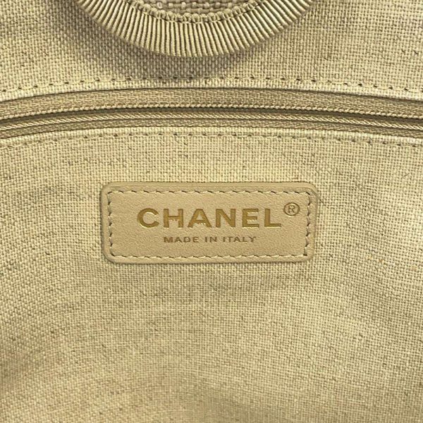 9574090 08 Chanel Chain Tote Bag Deauville Shopping Leather Tweed