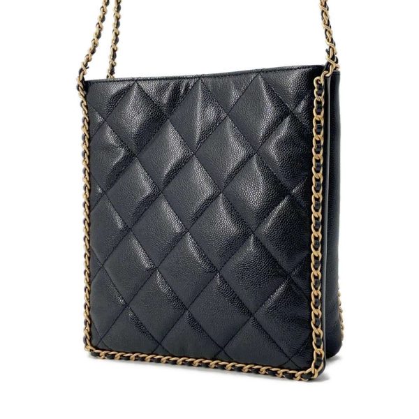 9587694 02 Chanel Chain Shoulder Bag Cocomark Matelasse Caviar Skin