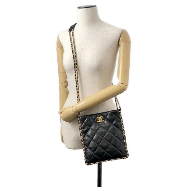 9587694 04 Chanel Chain Shoulder Bag Cocomark Matelasse Caviar Skin