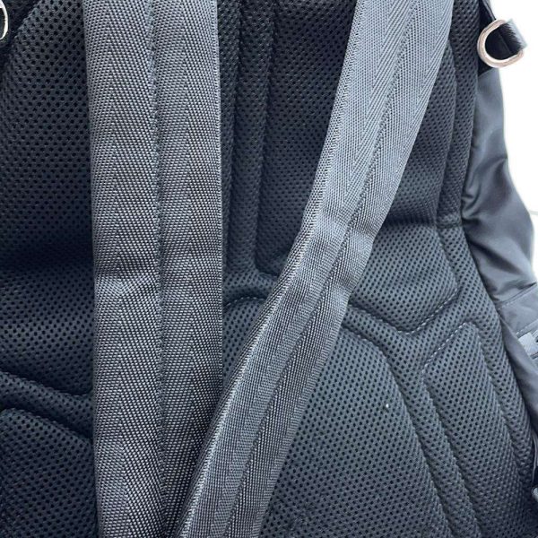 9589377 11 Prada logo backpack black