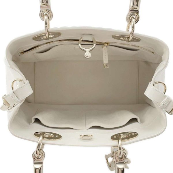 9589896 06 Christian Dior Medium Leather Handbag White