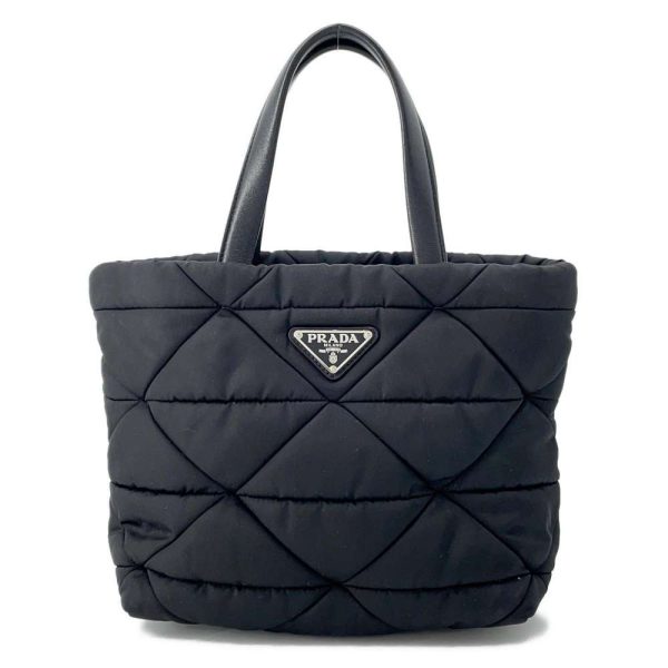 9590236 01 Prada Padded 2way Shoulder Bag Black