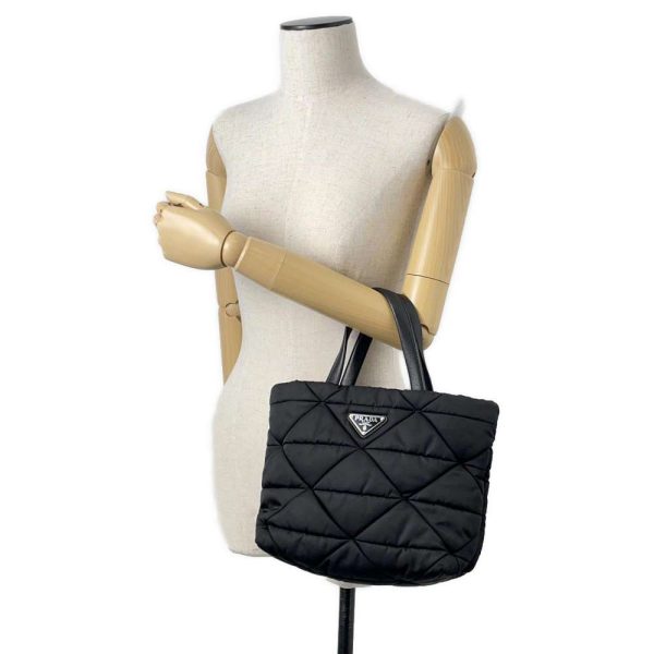 9590236 04 Prada Padded 2way Shoulder Bag Black