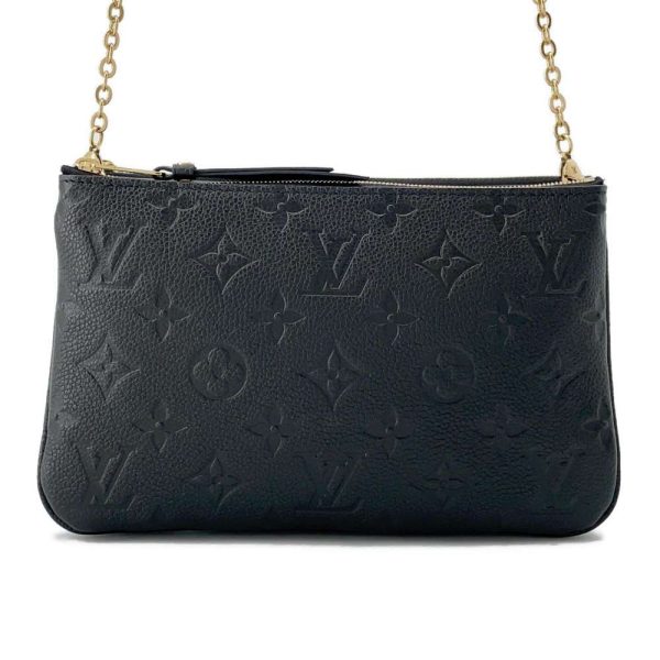 9592179 01 Louis Vuitton Pochette Double Zip Chain Shoulder Bag Noir