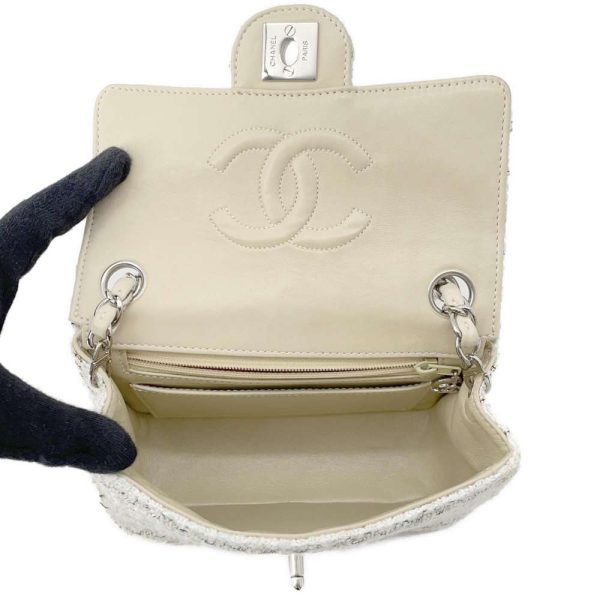 9594814 05 Chanel Chain Shoulder Bag Matelasse Coco Mark Tweed Mini Flap