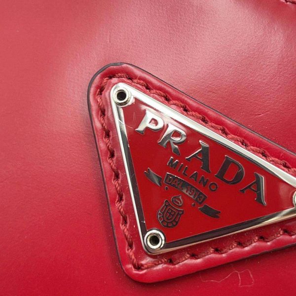 9598607 12 Prada Cleo Brushed Shoulder Bag Red