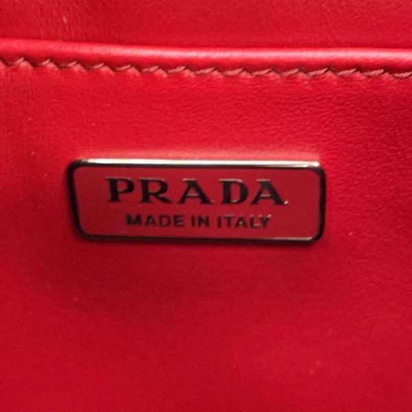 9598607 14 Prada Cleo Brushed Shoulder Bag Red