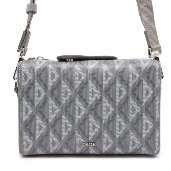 9602656 01 Christian Dior CD Diamond Lango Shoulder Bag Grey