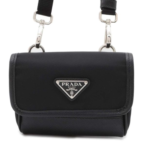 9604520 01 Prada Pochette Shoulder Bag Black