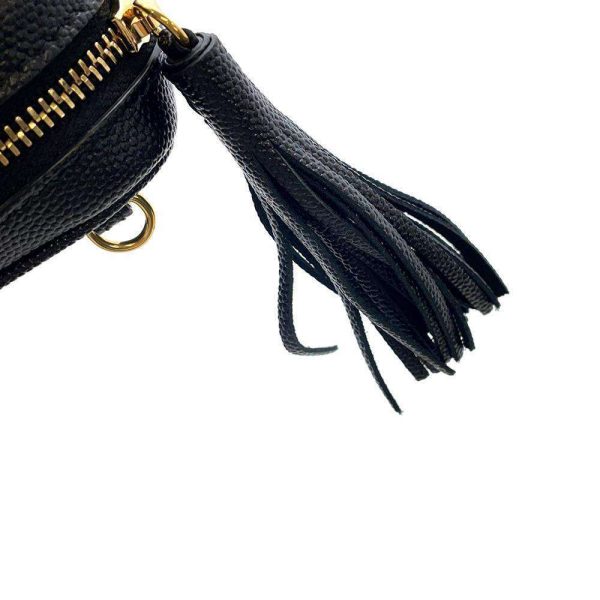 9604742 07 Saint Laurent Paris Chain Pochette Leather Black