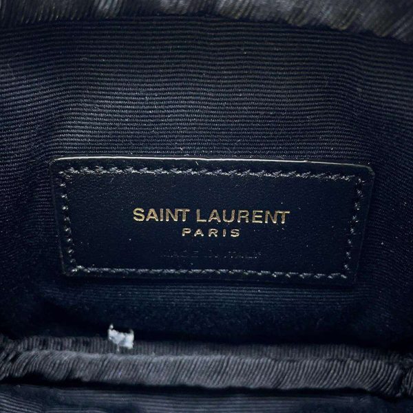 9604742 11 Saint Laurent Paris Chain Pochette Leather Black