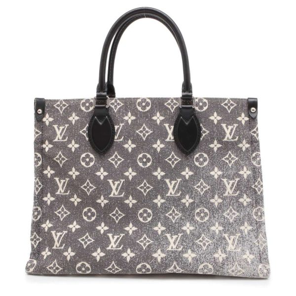 9606050 01 Louis Vuitton On the Go MM Monogram 2way tote bag Noir White