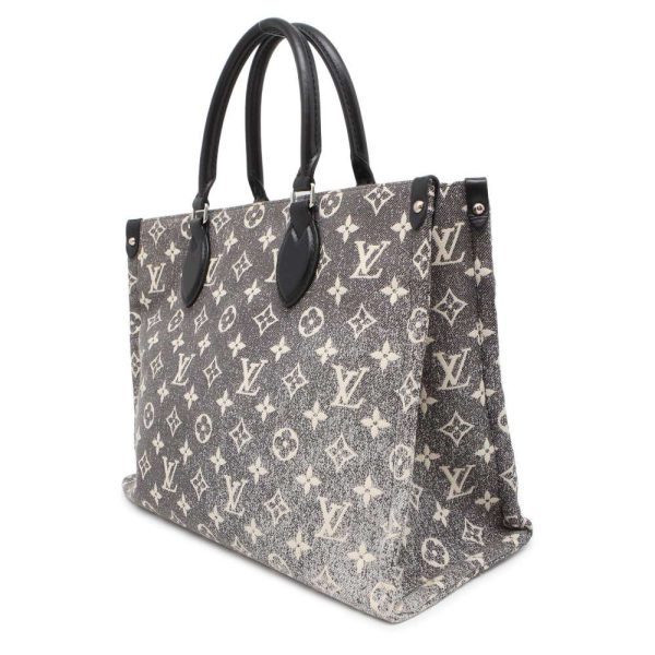 9606050 02 Louis Vuitton On the Go MM Monogram 2way tote bag Noir White