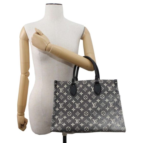 9606050 05 Louis Vuitton On the Go MM Monogram 2way tote bag Noir White