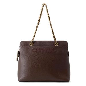 9606326 01 Celine Shoulder Bag Leather Suede Brown