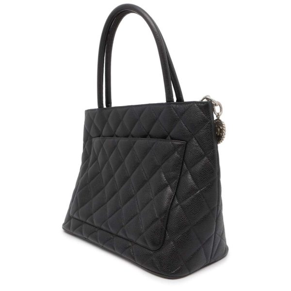 9606340 02 Chanel Tote Bag Caviar Skin Black