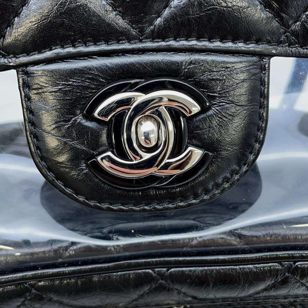 9606364 14 Chanel Chain Shoulder Bag Matelasse Coco Mark Clear Vinyl