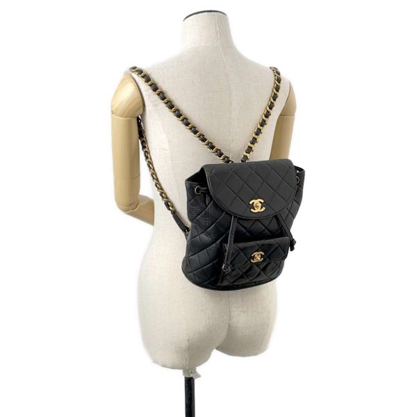 9606395 04 Chanel Rucksack Matelasse Lambskin Black