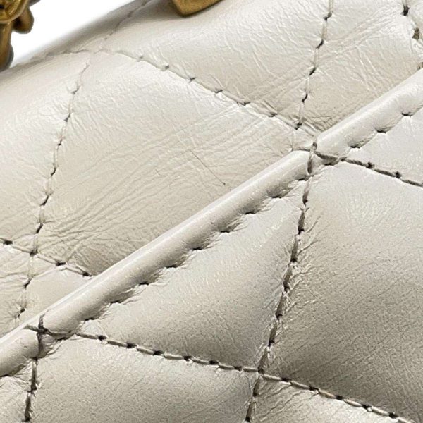 9606807 12 Chanel Micro Mini Matelasse Coco Mark Shoulder Bag White