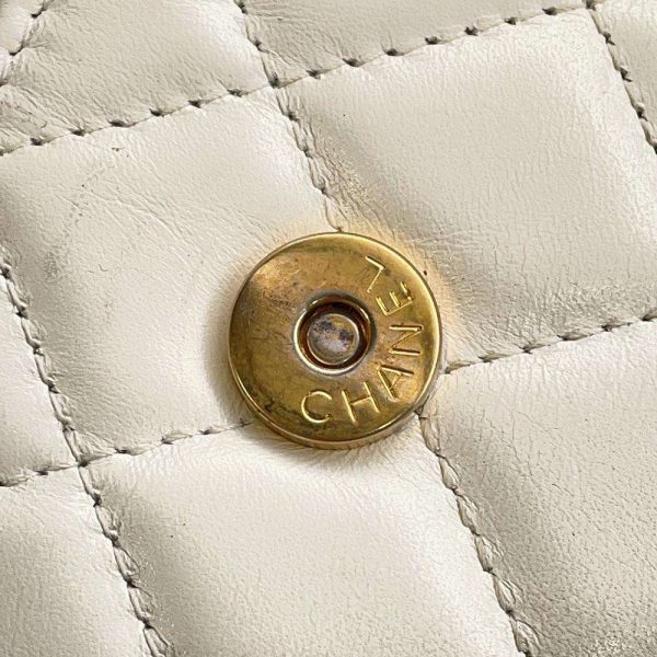 9606807 14 Chanel Micro Mini Matelasse Coco Mark Shoulder Bag White