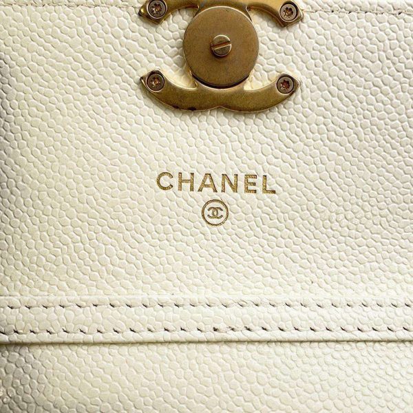 9606920 10 Chanel Chain Shoulder Bag Mini Matelasse Caviar White