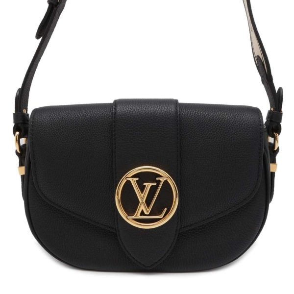 9607583 01 Louis Vuitton Pont Neuf Soft MM Shoulder Bag Noir