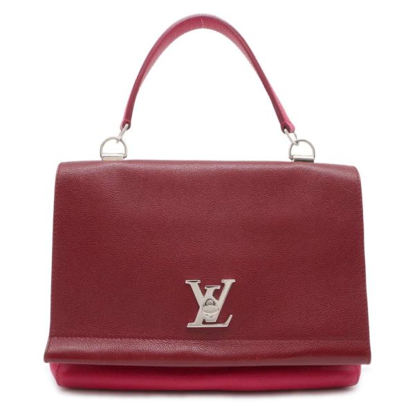 9607842 01 Louis Vuitton Lock Me 2way Shoulder Bag Bordeaux Pink