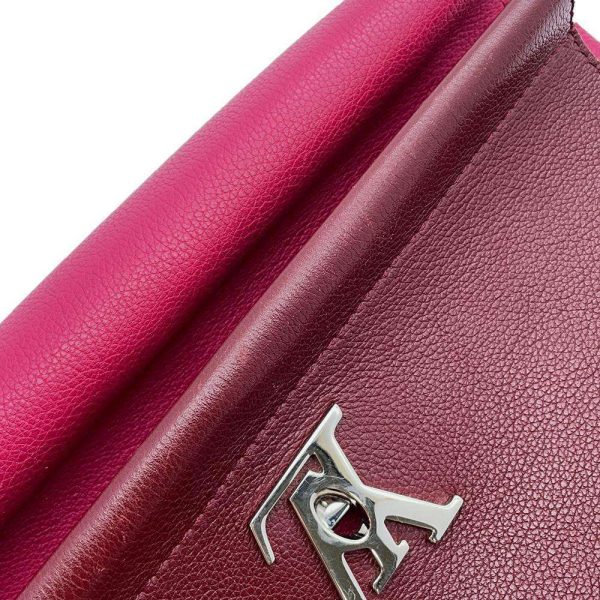 9607842 10 Louis Vuitton Lock Me 2way Shoulder Bag Bordeaux Pink