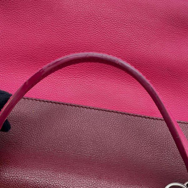 9607842 12 Louis Vuitton Lock Me 2way Shoulder Bag Bordeaux Pink