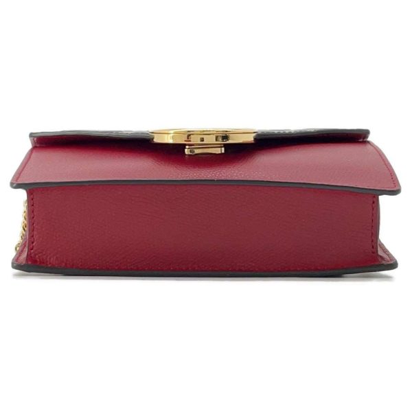 9608313 03 FENDI Zucca Chain Shoulder Bag Red