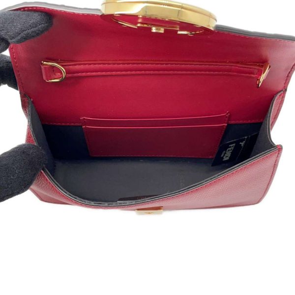 9608313 06 FENDI Zucca Chain Shoulder Bag Red