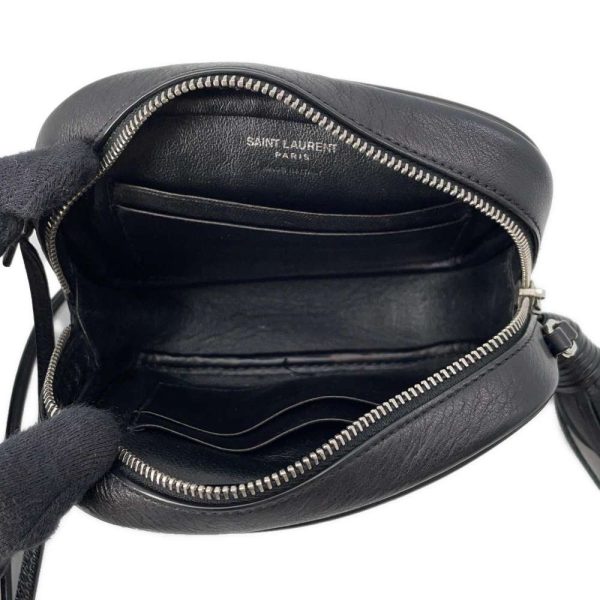 9608832 05 Saint Laurent Paris Fringe Blogger Leather Shoulder Bag Black