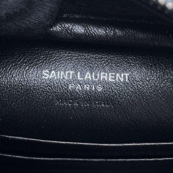 9608832 15 Saint Laurent Paris Fringe Blogger Leather Shoulder Bag Black