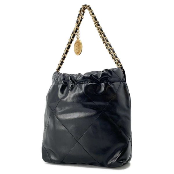 9611436 02 Chanel Handbag Shiny Calf Leather Black