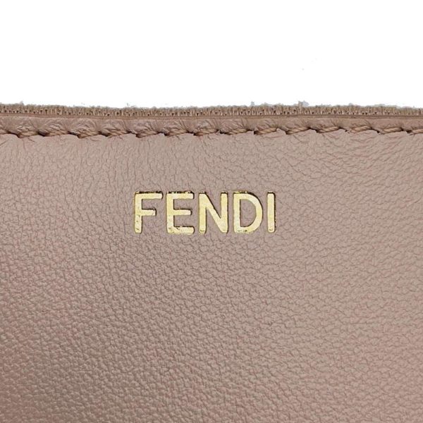 9616011 13 Fendi Peekaboo I See You Mouton 2way Shoulder Bag Pink