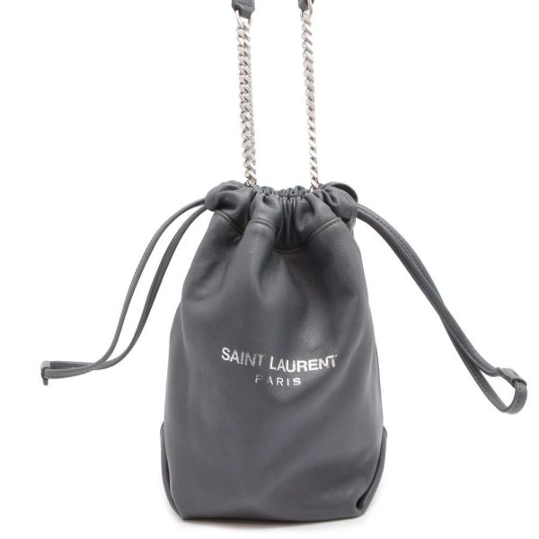 9618633 01 Saint Laurent Paris Chain Shoulder Bag Gray