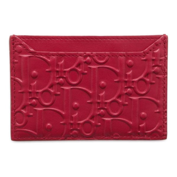 9627321 03 Christian Dior Card Case Leather Red