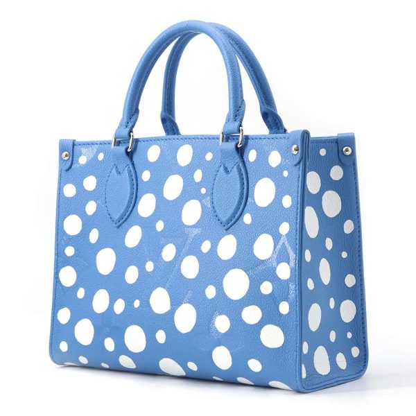 9629493 02 Louis Vuitton Handbag On The Go PM Blue White