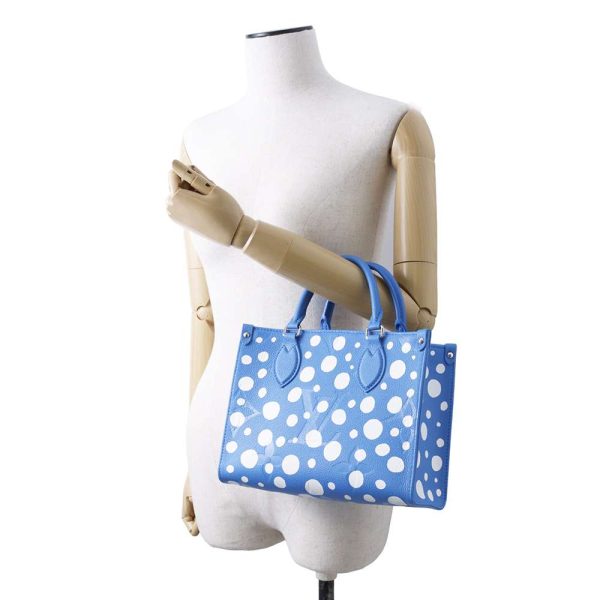 9629493 04 Louis Vuitton Handbag On The Go PM Blue White