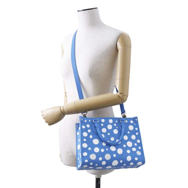 9629493 05 Louis Vuitton Handbag On The Go PM Blue White