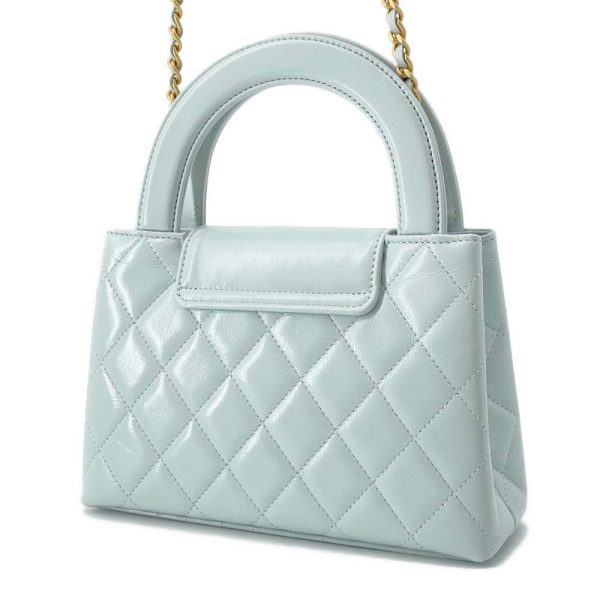 9632202 02 Chanel Chain Shoulder Bag Mini Matelasse Calfskin Blue