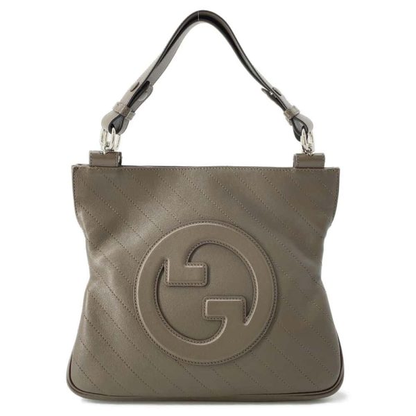 9645660 01 Gucci Tote Blondie Small Chain Shoulder Bag Khaki