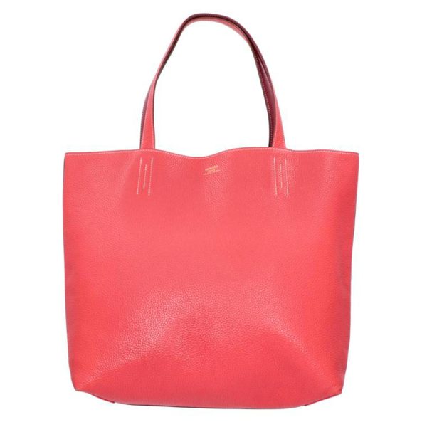 97468 1 Hermes Taurillon Clemence Tote Bag Red