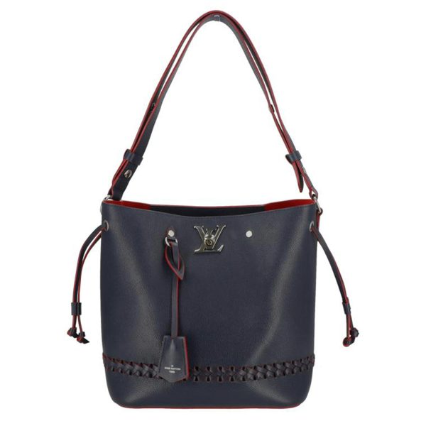 99065 1 Louis Vuitton Lock Me Bucket Bag Marine Rouge