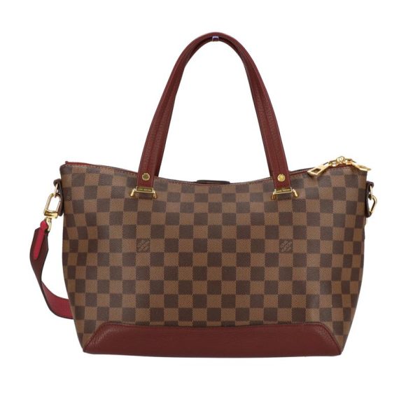 99072 2 Louis Vuitton Hyde Park Handbag Brown