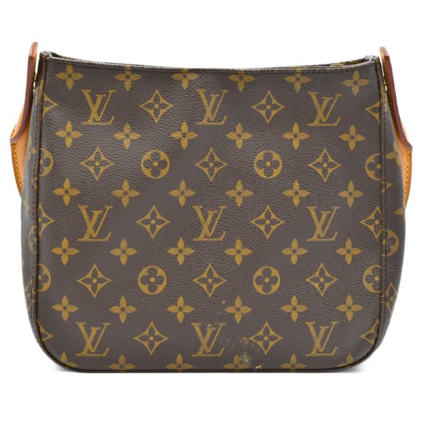 9923f150046 2 LOUIS VUITTON Looping MM Monogram Handbag Shoulder Bag Brown