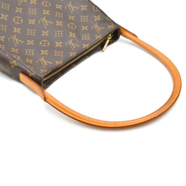 9923f150046 6 LOUIS VUITTON Looping MM Monogram Handbag Shoulder Bag Brown